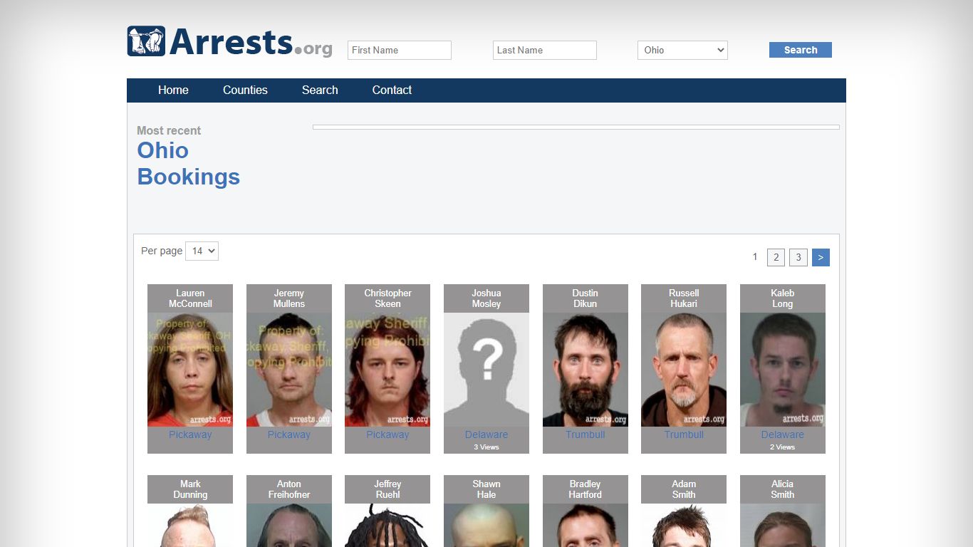 Ohio Arrests and Inmate Search